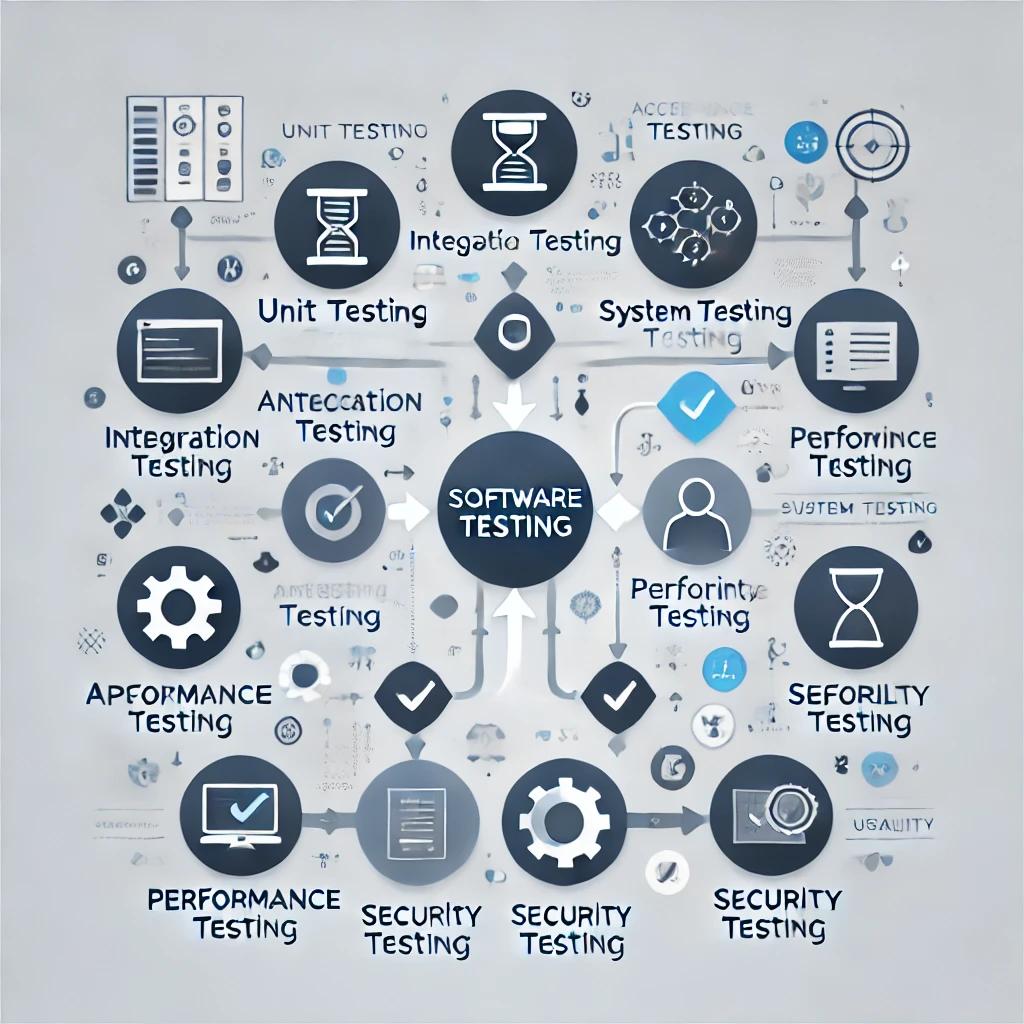 Diagrama de los tipos de pruebas de software